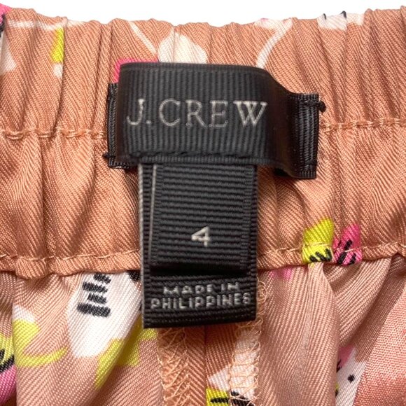 J. CREW Falling Pansies Satin Pants - Picture 7 of 7